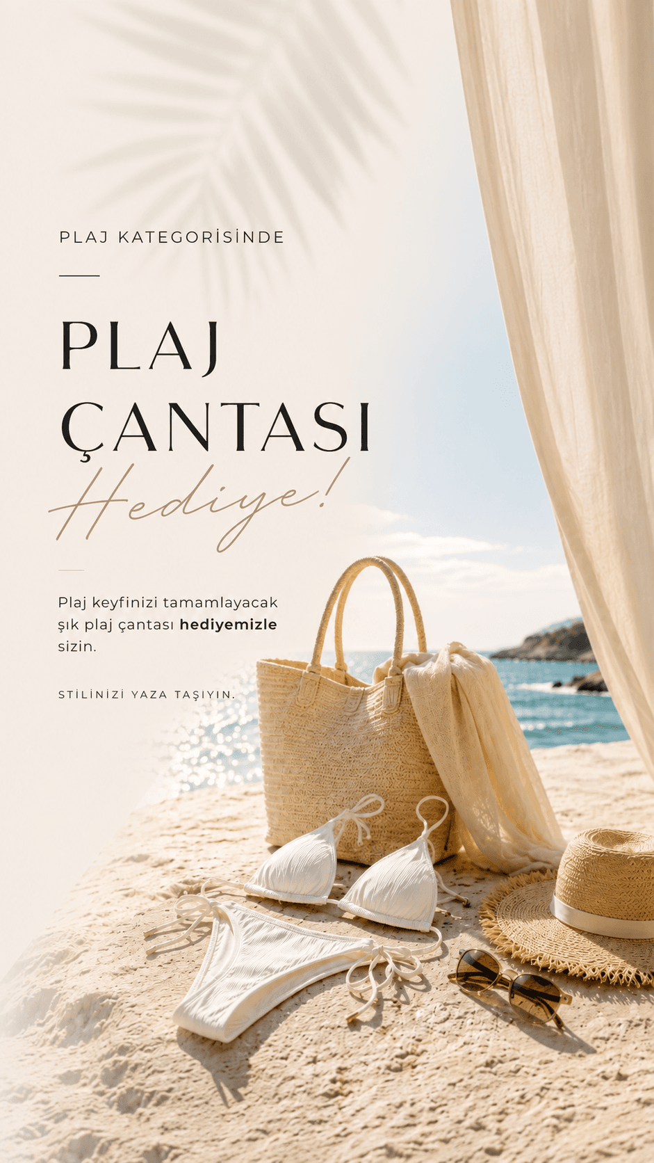 PLAJ ÇANTASI HEDİYE!