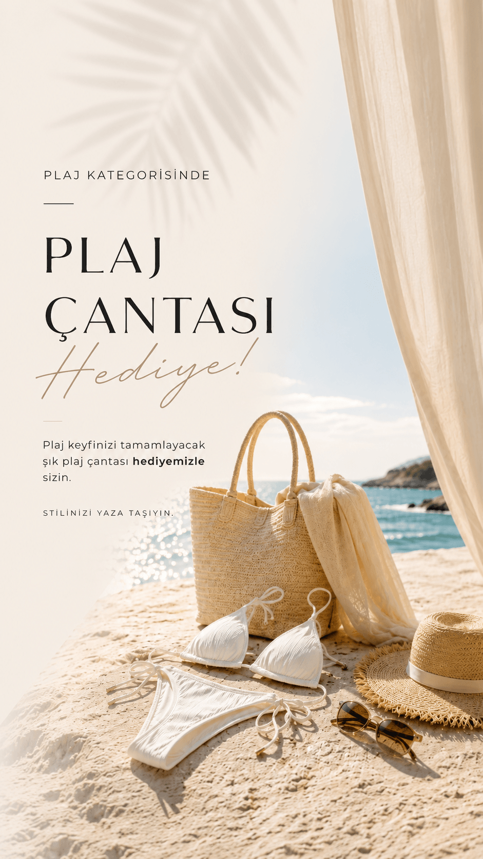 PLAJ ÇANTASI HEDİYE!